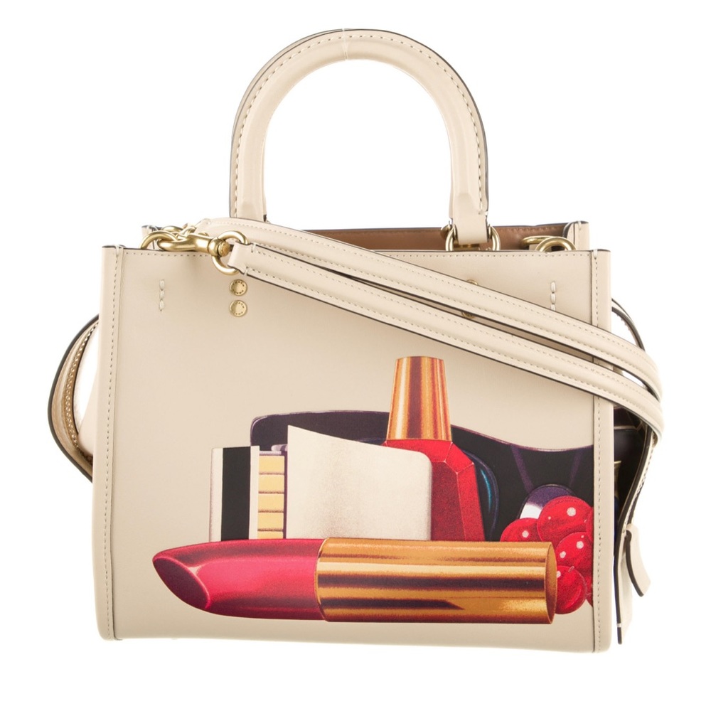 RARE COACH X TOM WESSELMAN LIPSTICK NUDE GRAPHIC TOTE BAG. - Picture 1 of 4